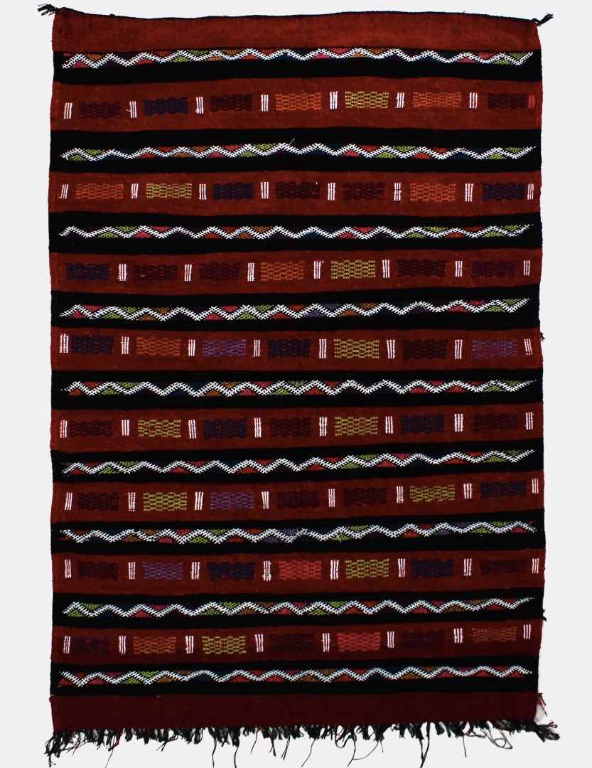 Tapis Berbère Laine Rouge Bejaâd