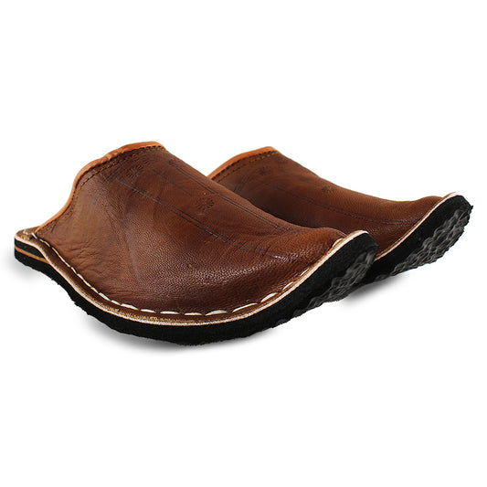 Babouche homme Aladin Marron