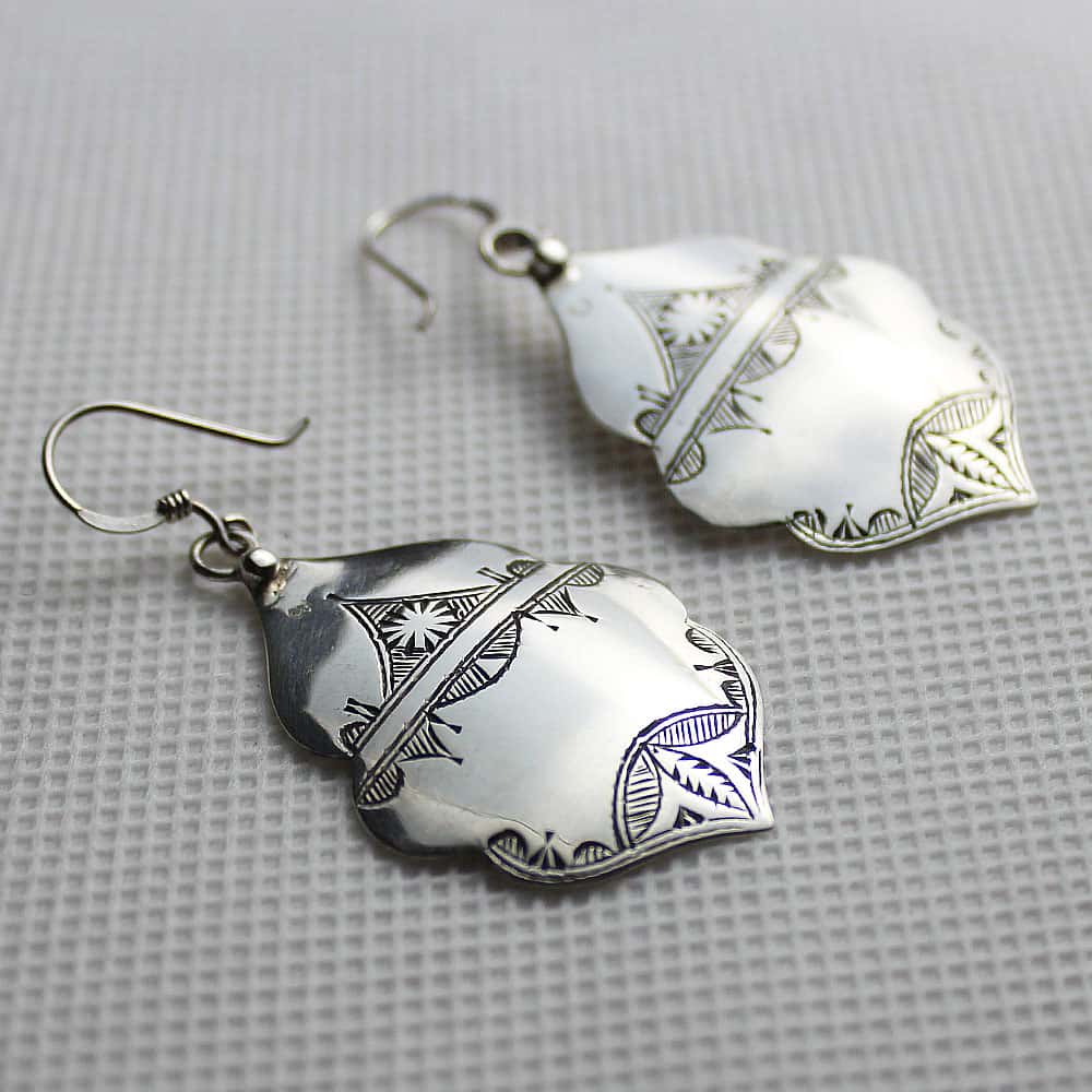 Boucles berbères argent 800 Ahaggar