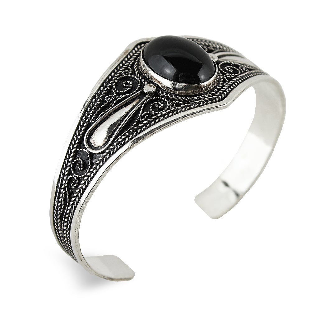 Bracelet berbère argent 800 et pierre Tamila