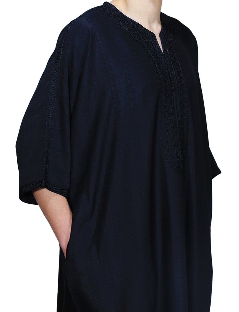 Gandoura Atlas noir Medjoul