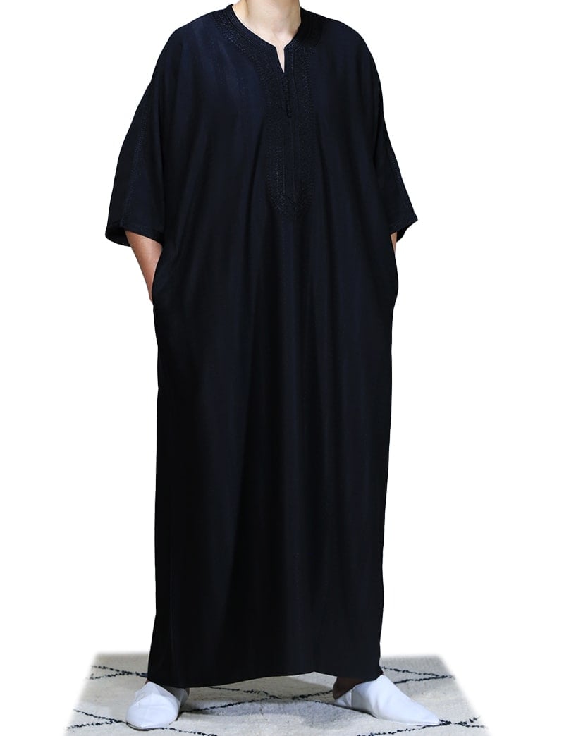 Gandoura Atlas noir Medjoul