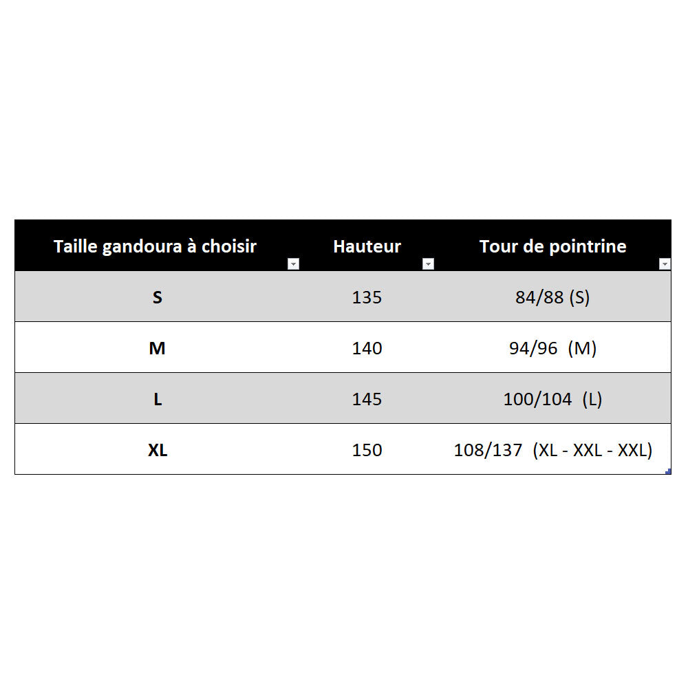 Gandoura Atlas noir Medjoul