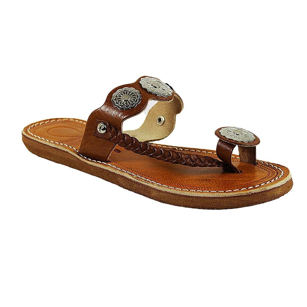 Sandale fantaisie cuir Marron