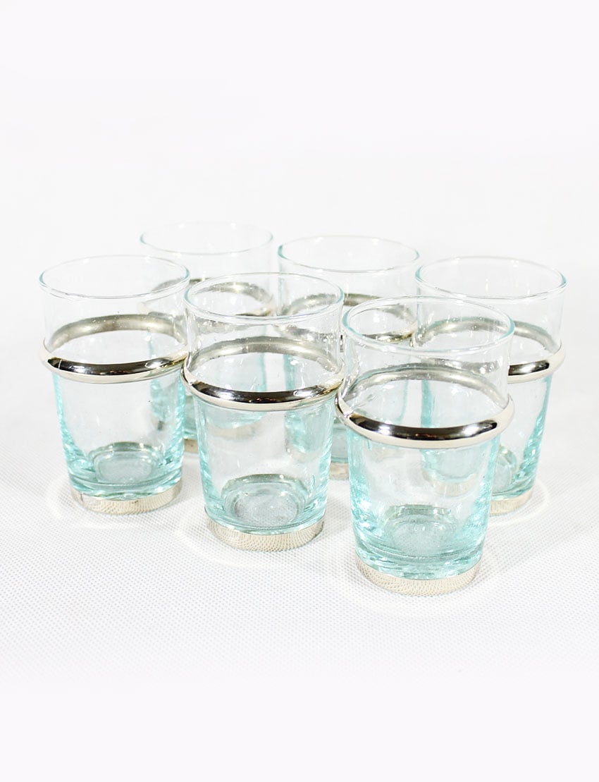 6 verres Beldi argentés