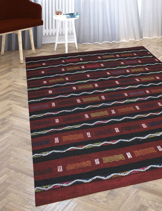 Tapis Berbère Laine Rouge Bejaâd