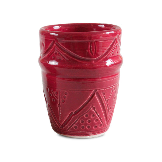 Grande Tasse Gravée rouge carmin