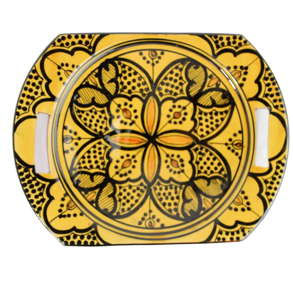 Assiette ovale Argile Jaune