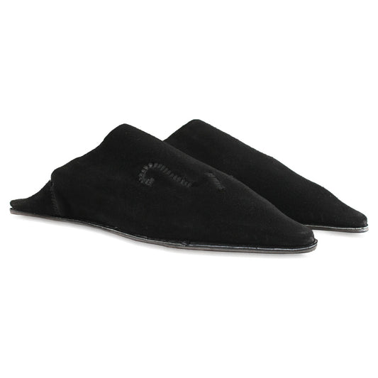 Babouche homme en daim noir