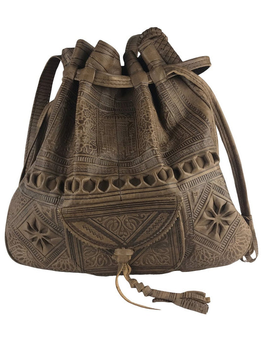 Sac boule en cuir