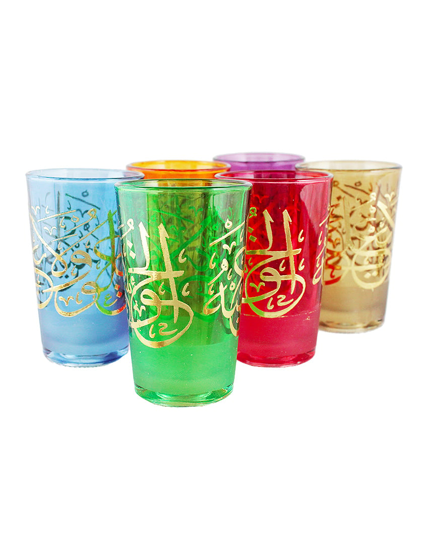 Set of 6 arabesque glasses