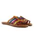 Sandales multicolores en cuir