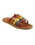 Sandales multicolores en cuir