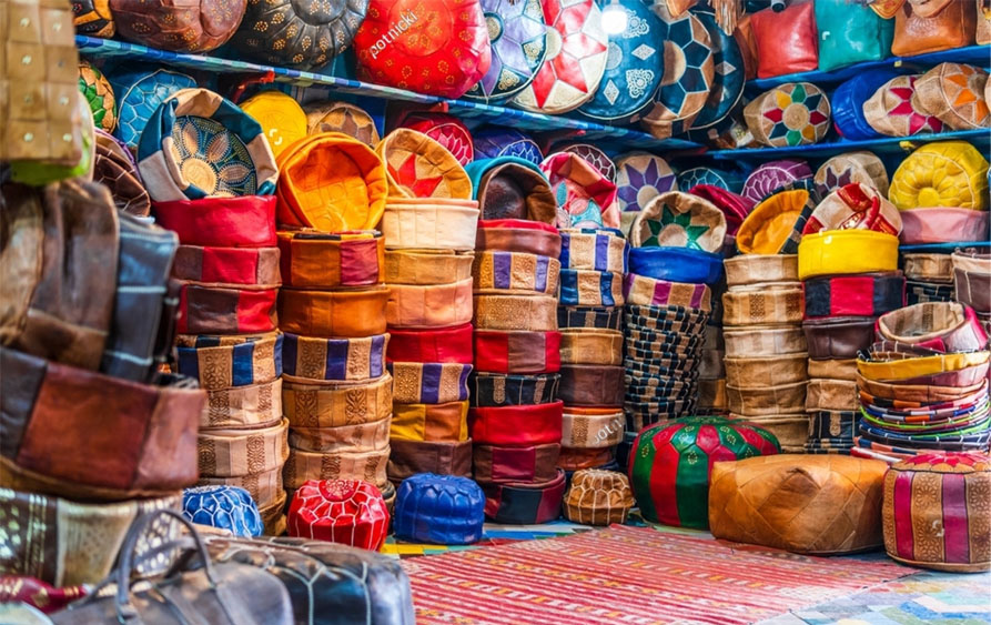 Variété pouf marocain