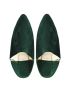 Green suede slippers