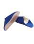 Royal blue suede slippers