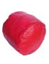 Pouf Fez red leather stool