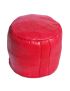 Pouf Fez red leather stool