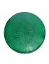Pouf Fez green leather stool