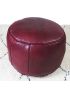 Fez Classic Leather Ottoman red carmin