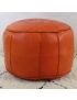 Fez Classic Leather Ottoman Orange