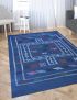 Berber carpet Blue wool Bejaâd