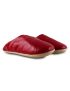 Simple red leather slippers