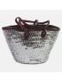 Wicker basket with silver sequins