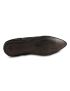 Black leather slippers dagger pattern