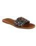 Simple leather & sequin sandal
